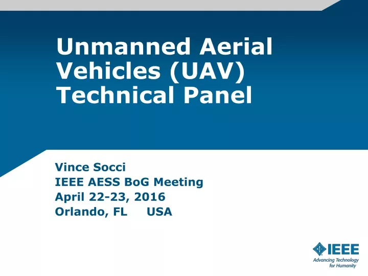 unmanned aerial vehicles uav technical panel