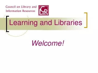 Learning and Libraries