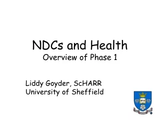 NDCs and Health Overview of Phase 1