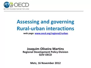 Assessing and governing  Rural-urban interactions  web page:  oecd/regional/rurban