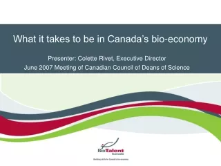 What it takes to be in Canada’s bio-economy