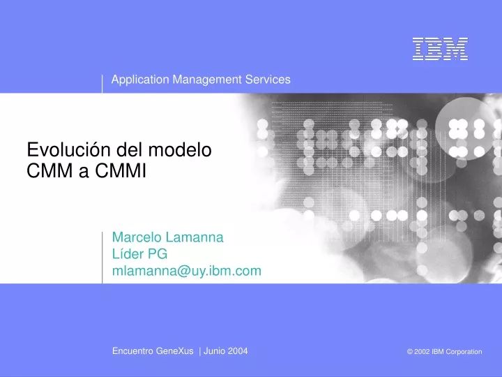 evoluci n del modelo cmm a cmmi