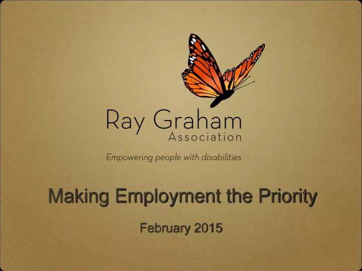 making employment the priority