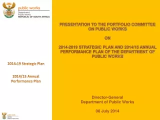 2014-19 Strategic Plan 2014/15 Annual Performance Plan