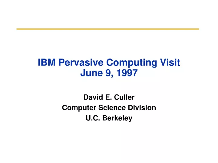 ibm pervasive computing visit june 9 1997