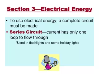 Section 3—Electrical Energy