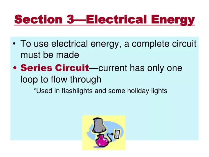 section 3 electrical energy