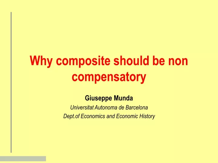 why composite should be non compensatory