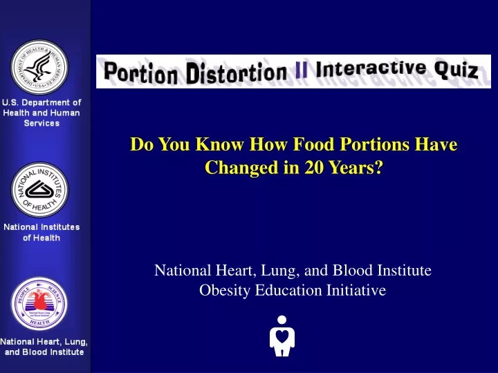 do you know how food portions have changed