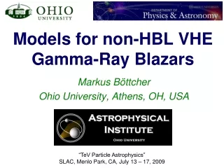 Models for non-HBL VHE Gamma-Ray Blazars