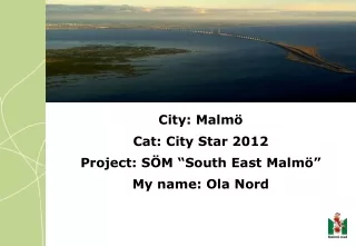 City: Malmö Cat: City Star 2012 Project: SÖM “South East Malmö” My name: Ola Nord