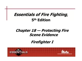 Essentials of Fire Fighting ,  5 th  Edition