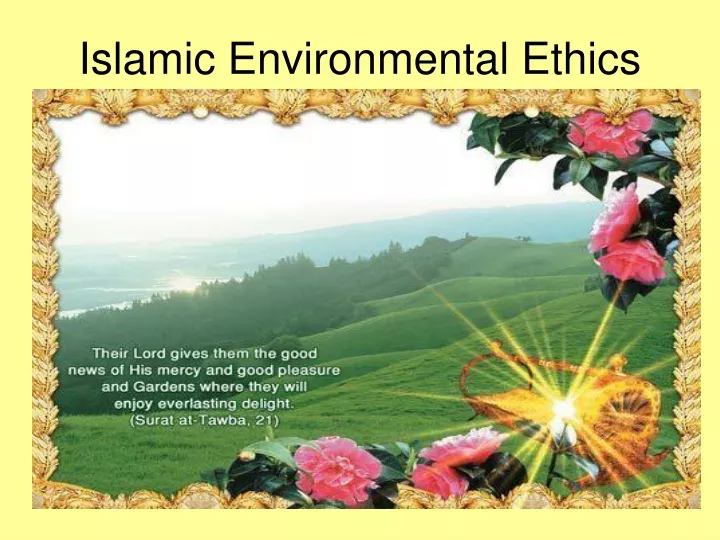 islamic environmental ethics