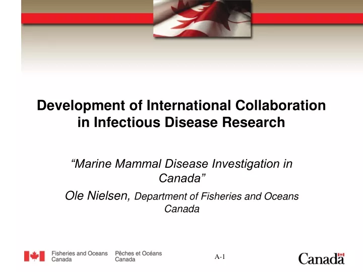 development of international collaboration in infectious disease research