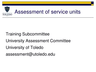 Assessment of service units