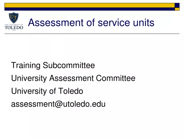 assessment of service units