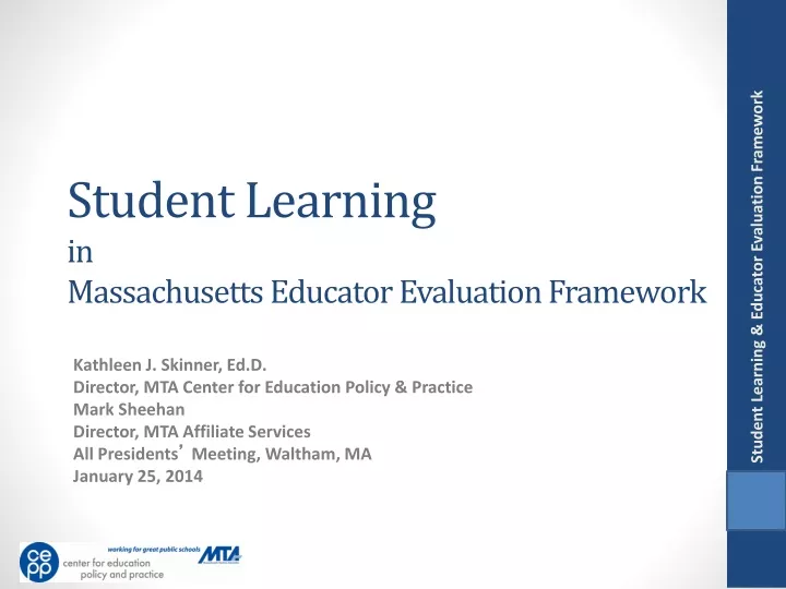 student learning in m assachusetts educator evaluation framework