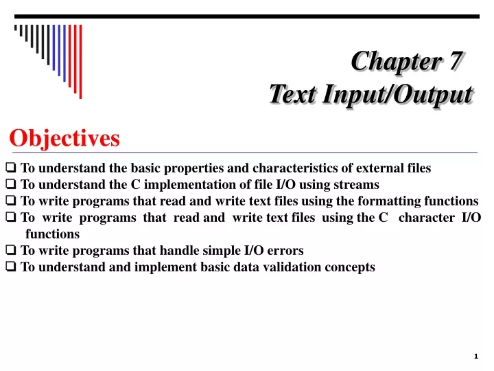 chapter 7 text input output