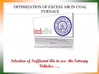 OPTIMIZATION OF EXCESS AIR IN COAL FURNACE