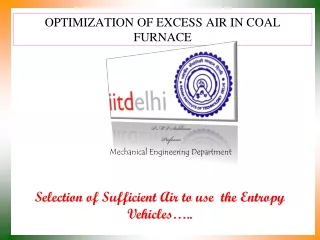 optimization of excess air in coal furnace