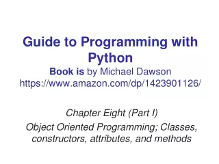 Guide to Programming with Python Book is  by Michael Dawson https://amazon/dp/1423901126/