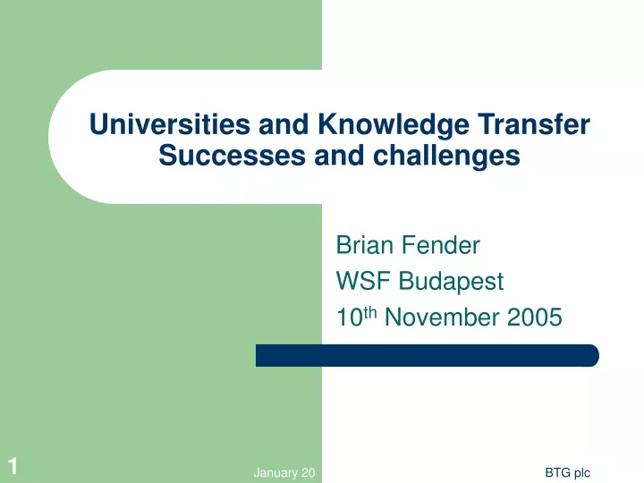 universities and knowledge transfer successes and challenges