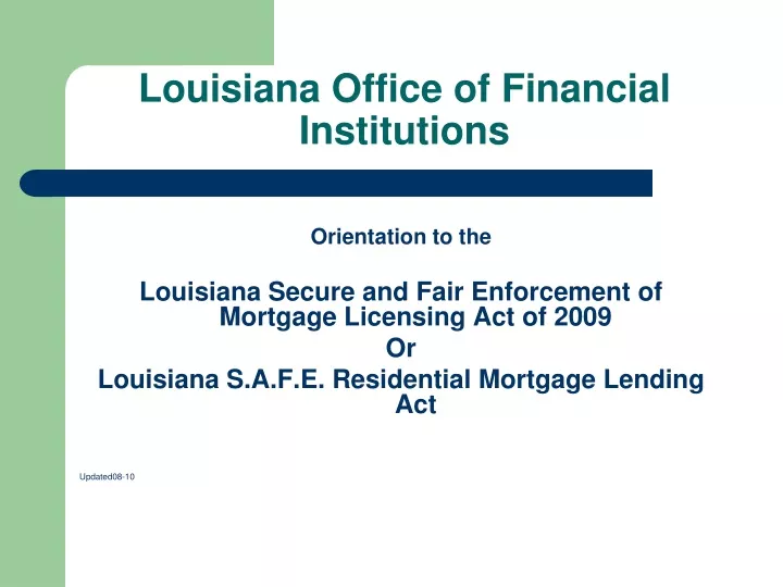 louisiana office of financial institutions