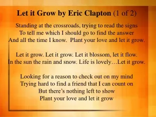 Let it Grow by Eric Clapton  (1 of 2)