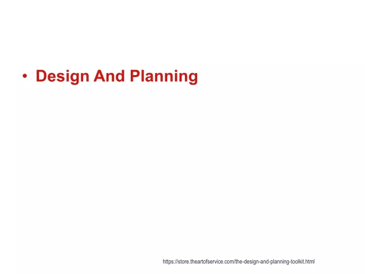 design and planning