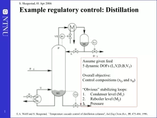 Example regulatory control: Distillation
