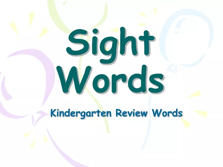 sight words