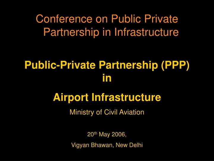 conference on public private partnership