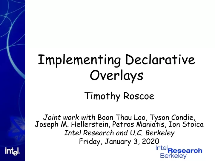 implementing declarative overlays