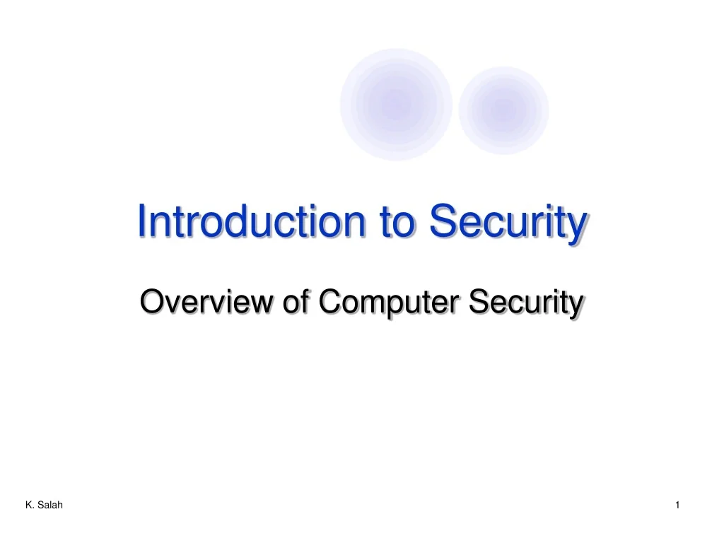 PPT - Introduction to Security PowerPoint Presentation, free download ...