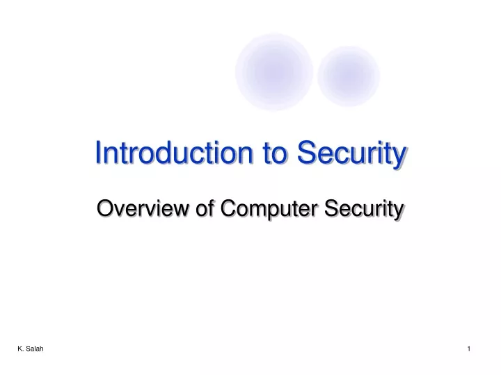 introduction to security