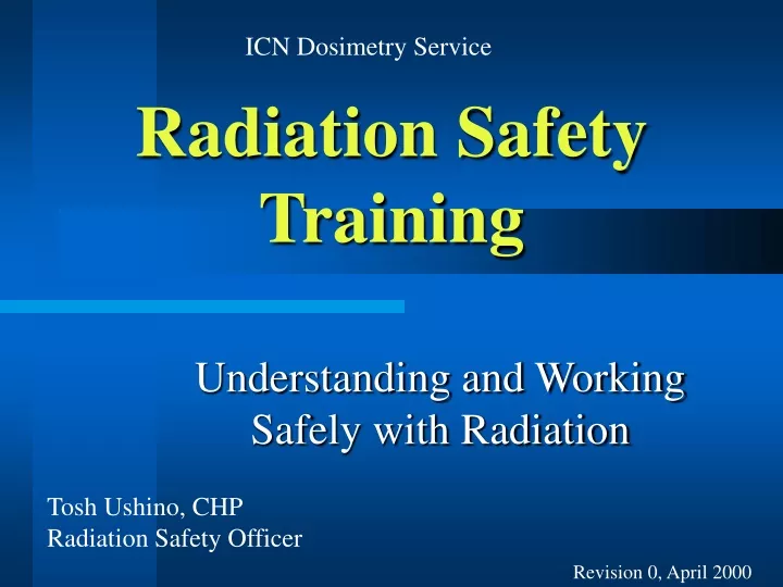 radiation safety training