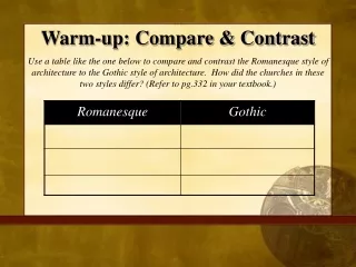 Warm-up: Compare &amp; Contrast