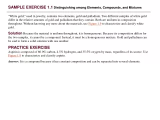 SAMPLE EXERCISE 1.1  Distinguishing among Elements, Compounds, and Mixtures