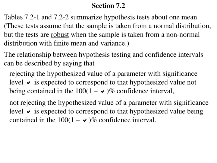 section 7 2 tables 7 2 1 and 7 2 2 summarize