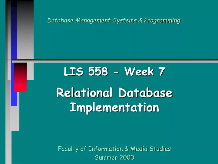 database management systems programming