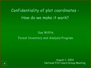 Sue Willits Forest Inventory and Analysis Program