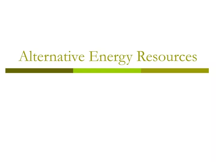 alternative energy resources