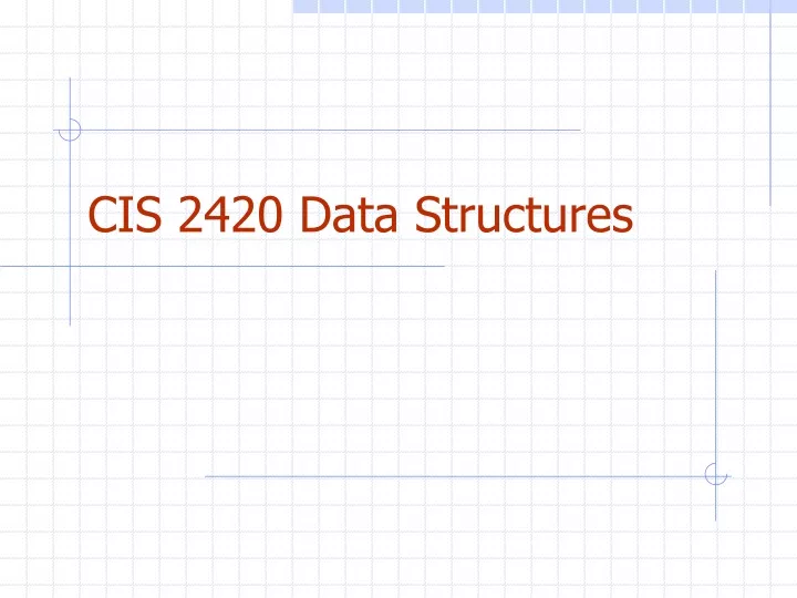 cis 2420 data structures