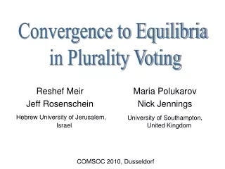 Convergence to Equilibria  in Plurality Voting