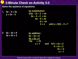 5-Minute Check on Activity 3-3