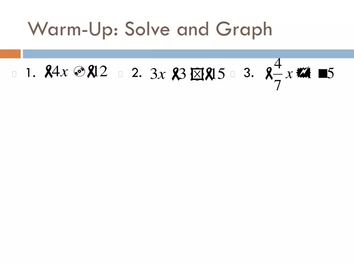 warm up solve and graph