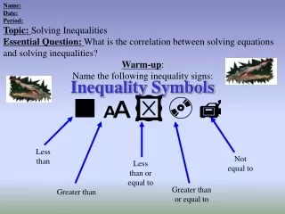 Inequality Symbols