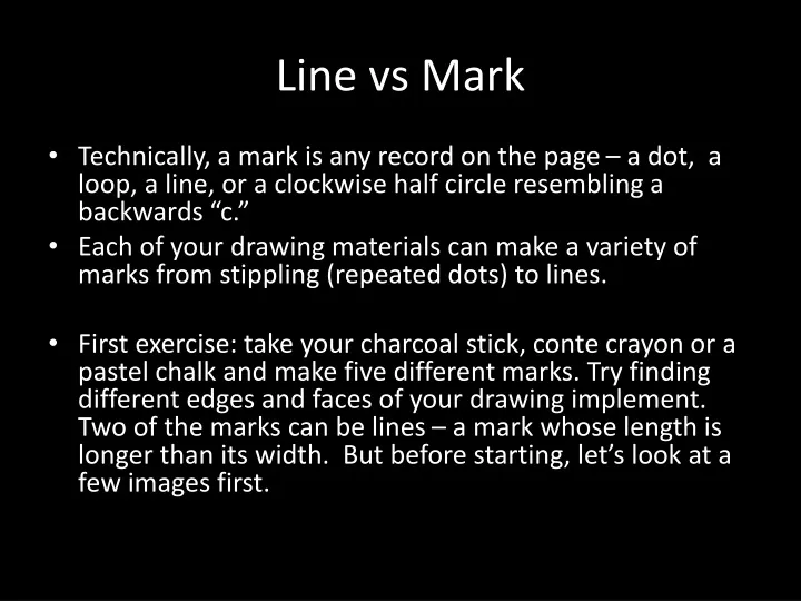 line vs mark