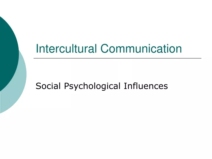 intercultural communication