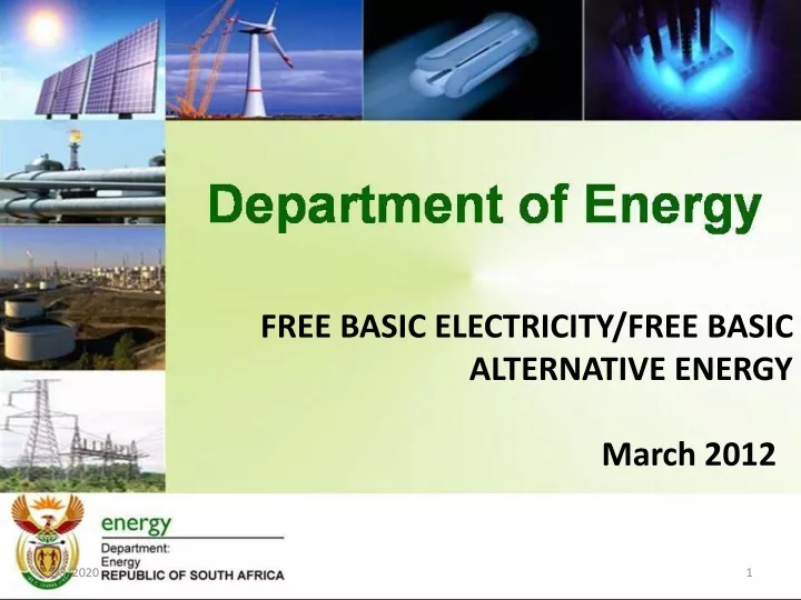 free basic electricity free basic alternative